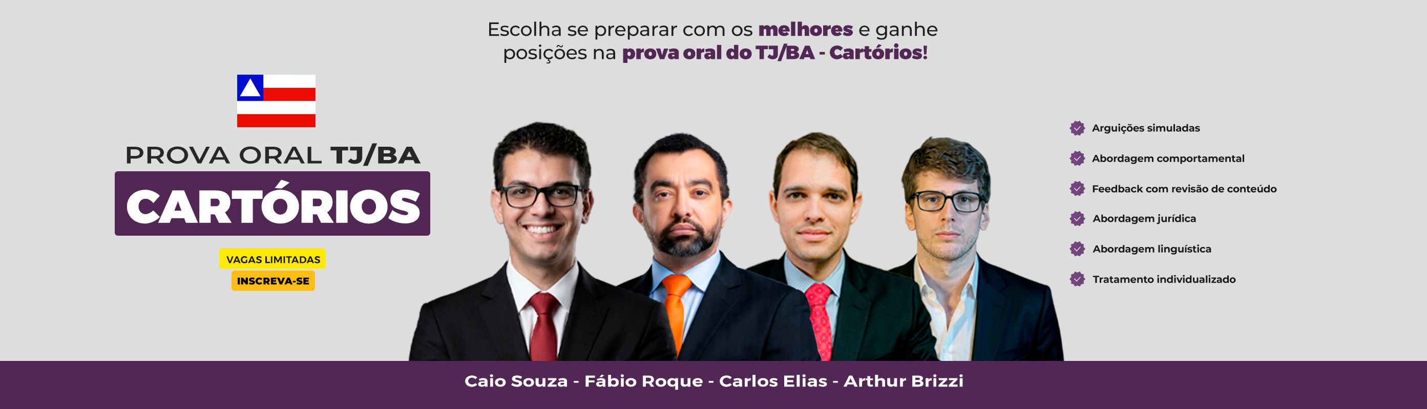 Prova Oral TJ/BA - Cartórios 